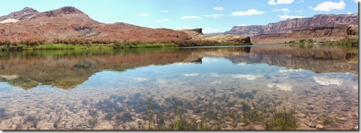 At Lee’s Ferry, the Colorado River is still calm and clear